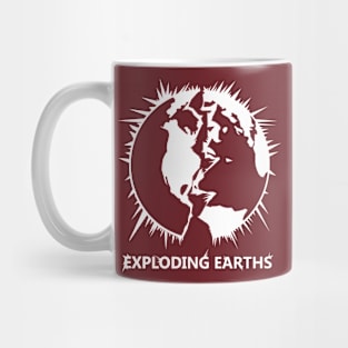 EXPLODING EARTHS! PODCAST TEE LOGO - WHITE Mug